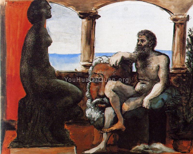 雕塑家和雕像 - 巴勃罗·毕加索